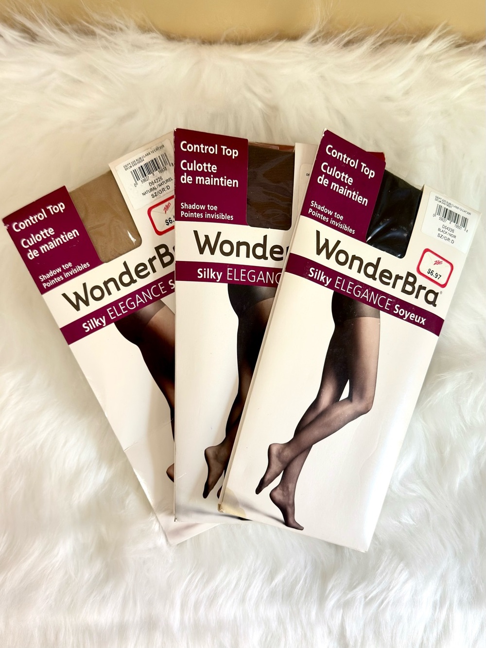 WonderBra Silky Elegance Control Top ~ Shadow Toe Hosiery ~ Assorted Colours